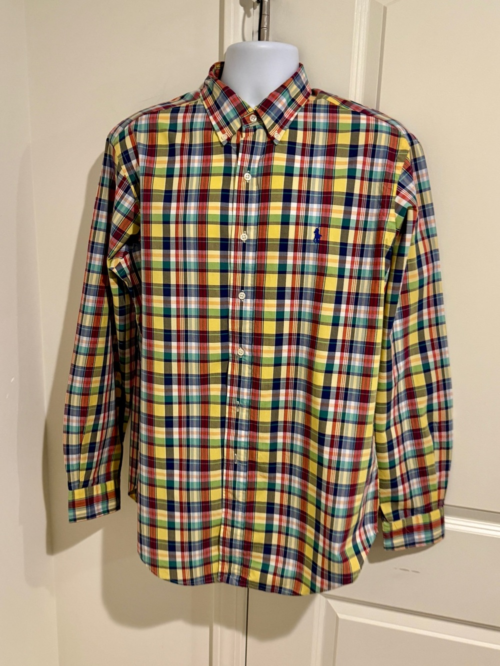 Polo by Ralph Lauren Yellow Multi-Color Plaid Button-Down Shirt